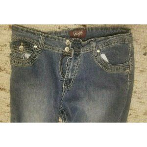 Angels women's jeans capri size 10 actual inseam 25  inches straight